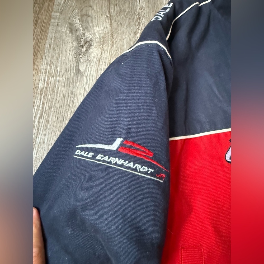 VTG Dale Earnhardt Jr #8 Jacket Budweiser Nascar Winners Circle Red Size M L - Picture 8 of 16